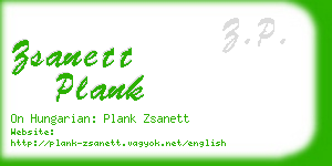 zsanett plank business card